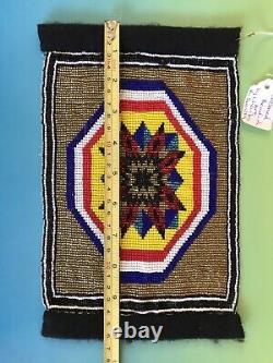 Loomed Beaded Art Rug by Charles Smith Native American Indian Beadwork Bead