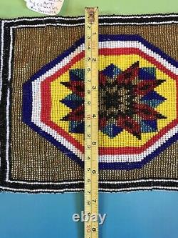 Loomed Beaded Art Rug by Charles Smith Native American Indian Beadwork Bead