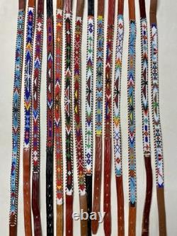 Lot Of 14 Assorted Vintage Native American Seed Bead Children's Belts