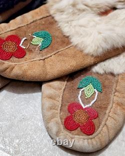 Lot Of 7 Pairs Beautiful Vintage Native American Beaded Moccasins