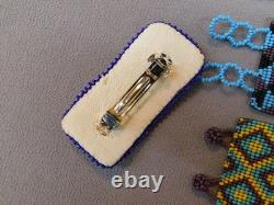 Lot of Contemporary Native American Beaded Articles Bracelet Earrings Pouch