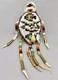 Lovely Native American Lakota Beaded Creature Umbilical Fetish Turtle or Lizard