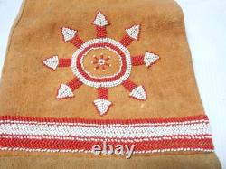 MID Century Plains Cree Indian Pony Beaded Tobacco Bag / Pouch Clean