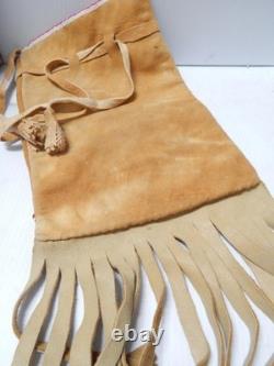 MID Century Plains Cree Indian Pony Beaded Tobacco Bag / Pouch Clean