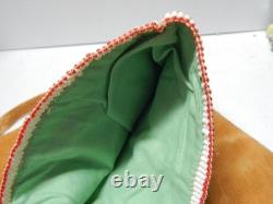 MID Century Plains Cree Indian Pony Beaded Tobacco Bag / Pouch Clean