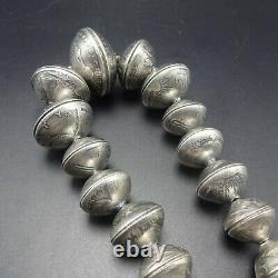 Magnificent NAVAJO COIN SILVER Dollar 50 cent Quarter Dime Bead NECKLACE 386g