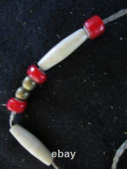 NATIVE AMERICAN BEADED LEATHER KNIFE SHEATH, with NECK STRAP, SD-062105650