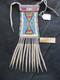 NATIVE AMERICAN BEADED LEATHER MEDICINE BAG with CONE FRINGES, PORT-092307922