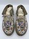 NATIVE AMERICAN BEADED MOCCASINS, Rare Pinwheel Beads, Unknown Age