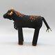 NATIVE AMERICAN BEADWORK-BEADED BLACK LONGHORN STEER by ROSEANNE GHAHATE-ZUNI