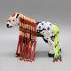 NATIVE AMERICAN BEADWORK-BEADED BLACK & WHITE HORSE by DENISE GCHACHU-ZUNI