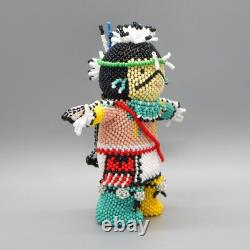 NATIVE AMERICAN BEADWORK-BEADED EAGLE DANCER KACHINA by FERRELL ZEENA-HOPI