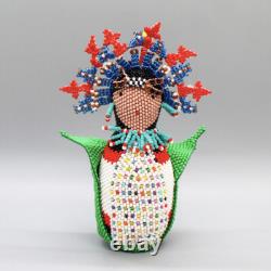 NATIVE AMERICAN BEADWORK-BEADED TABLETTA CORN MAIDEN by ALESIA PONCHO-ZUNI