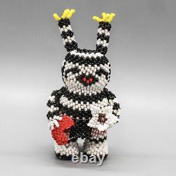 NATIVE AMERICAN BEADWORK-BEADED VALENTINE KOSHARE by RONDA DOSEDO-ZUNI