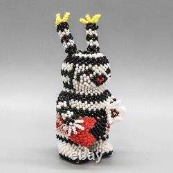 NATIVE AMERICAN BEADWORK-BEADED VALENTINE KOSHARE by RONDA DOSEDO-ZUNI