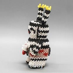 NATIVE AMERICAN BEADWORK-BEADED VALENTINE KOSHARE by RONDA DOSEDO-ZUNI