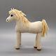 NATIVE AMERICAN BEADWORK-CREAM COLORED BEADED HORSE by Roseanne Ghahate-ZUNI