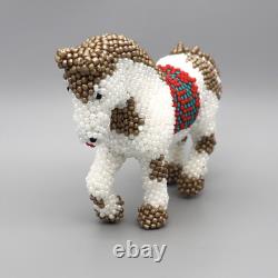 NATIVE AMERICAN BEADWORK-LARGE BEADED SHOW HORSE by SYLVIA QUAM-ZUNI