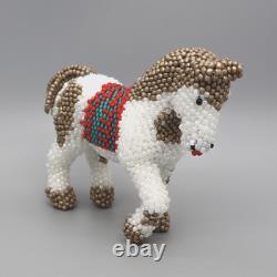 NATIVE AMERICAN BEADWORK-LARGE BEADED SHOW HORSE by SYLVIA QUAM-ZUNI