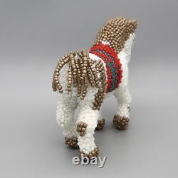 NATIVE AMERICAN BEADWORK-LARGE BEADED SHOW HORSE by SYLVIA QUAM-ZUNI
