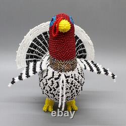 NATIVE AMERICAN BEADWORK-LARGE BEADED TURKEY by RONDA DOSEDO-ZUNI