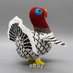 NATIVE AMERICAN BEADWORK-LARGE BEADED TURKEY by RONDA DOSEDO-ZUNI