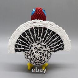 NATIVE AMERICAN BEADWORK-LARGE BEADED TURKEY by RONDA DOSEDO-ZUNI