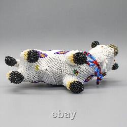 NATIVE AMERICAN BEADWORK-LARGE WHITE BUFFALO by DENISE & FARON GCHACHU-ZUNI