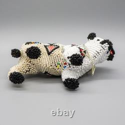 NATIVE AMERICAN BEADWORK-LARGE WHITE BUFFALO by DENISE & FARON GCHACHU-ZUNI
