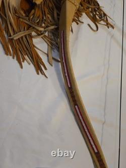 NATIVE AMERICAN BUCKSKIN BEADED WAR SHIRT And Bow AGE UNKNOWN