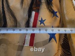 NATIVE AMERICAN BUCKSKIN BEADED WAR SHIRT And Bow AGE UNKNOWN