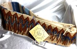 NATIVE AMERICAN CRADLE BOARD BY TWIN CRADLES 26'' (Cowhide, Feathers, Beads) NEW