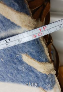 NATIVE AMERICAN CRADLE BOARD BY TWIN CRADLES 26'' (Cowhide, Feathers, Beads) NEW