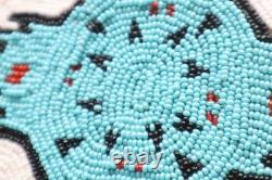 NATIVE AMERICAN Plains Indian BEADED REGALIA HEADBAND VINTAGE MEDALION CROWN VTG
