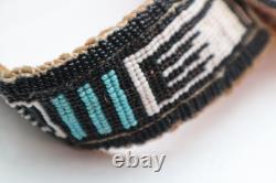 NATIVE AMERICAN Plains Indian BEADED REGALIA HEADBAND VINTAGE MEDALION CROWN VTG