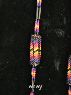 NATIVE AMERICAN VINTAGE NAVAJO beaded necklace and earrings