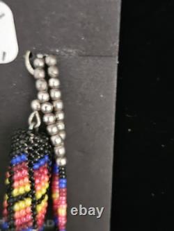 NATIVE AMERICAN VINTAGE NAVAJO beaded necklace and earrings