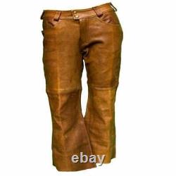 NAYA Cowboy Native American Brown Suede Leather Pant Buckskin Beaded Side Laced