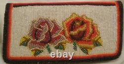 NEW Native American Shoshone beaded ROSE Buckskin leather wallet checkbook cover