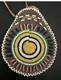 NEZ PERCE SMALL BEADED LEATHER POUCH Sun Design Native Antique American Art 3x4