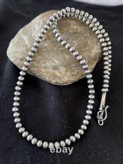 NWOT Native American Navajo Pearls 5mm Sterling Silver Bead Necklace 19 Sale
