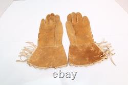 Native American Antique Beaded Gloves Gauntlets Plains Indian Hearts 12
