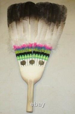 Native American Beaded 12 Feather Prayer Fan Free Shipping