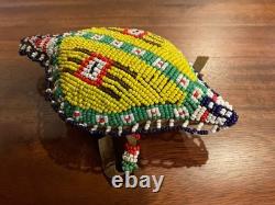 Native American Beaded Animal, Fetish, with Traditional Symbols, Free Shipping