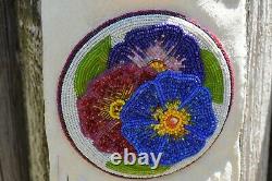 Native American Beaded Bag, Flower Motif, Gorgeous