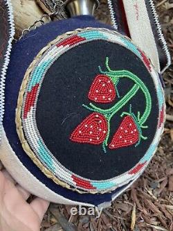 Native American Beaded Canteen Beaded Pow Wow Regalia Native Made