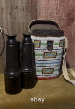 Native American Beaded Case Signal Corp's Binoculars