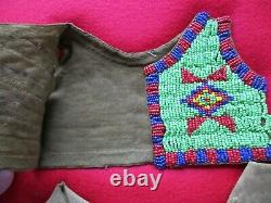 Native American Beaded Childs Leather Vest & Moccasins, Atl-0421f-387