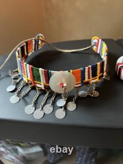 Native American Beaded Choker And Bracelets