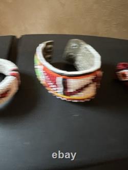 Native American Beaded Choker And Bracelets